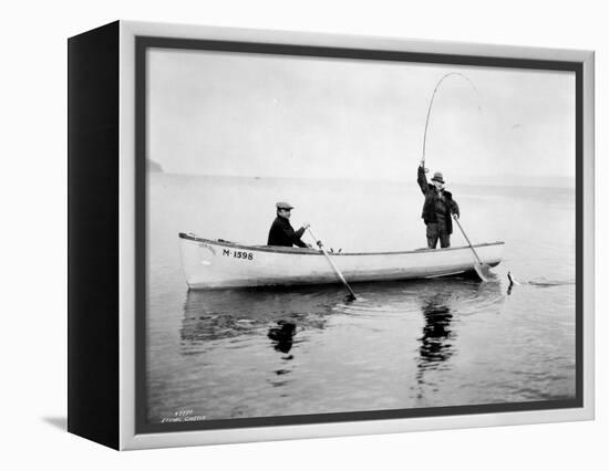 Holmes Harbor, Whidbey Island, Landing Fish, 1931-Asahel Curtis-Framed Premier Image Canvas