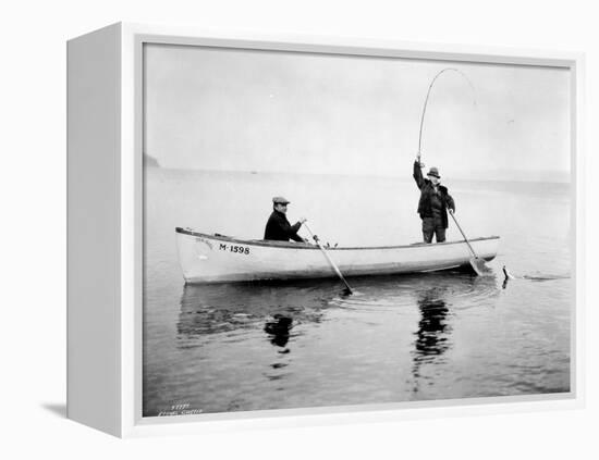 Holmes Harbor, Whidbey Island, Landing Fish, 1931-Asahel Curtis-Framed Premier Image Canvas