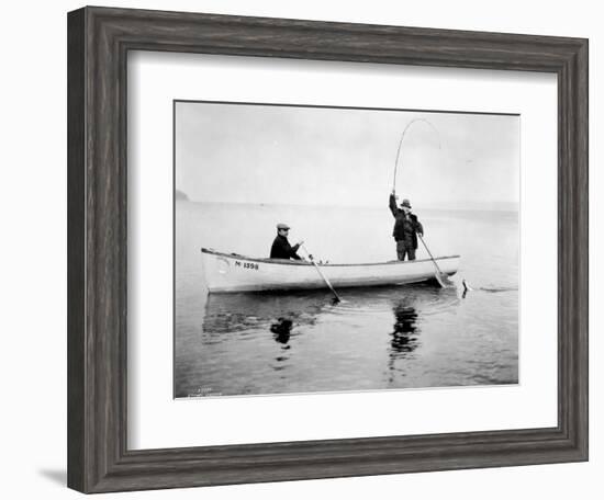 Holmes Harbor, Whidbey Island, Landing Fish, 1931-Asahel Curtis-Framed Giclee Print