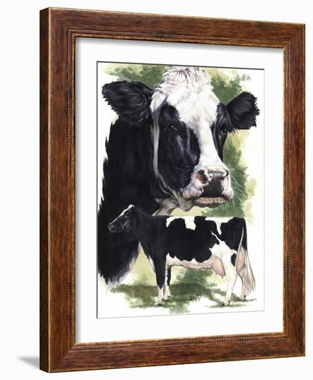 Holstein Cow-Barbara Keith-Framed Giclee Print