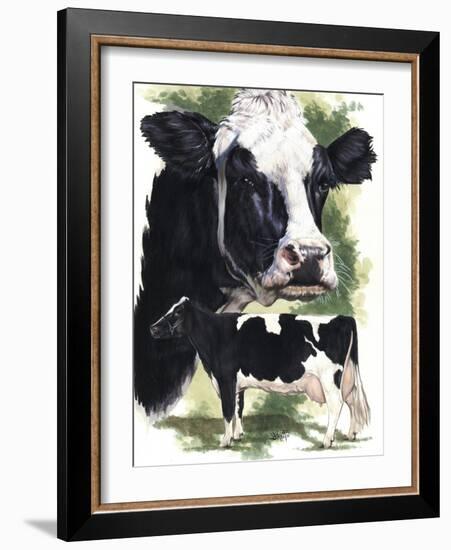 Holstein Cow-Barbara Keith-Framed Giclee Print