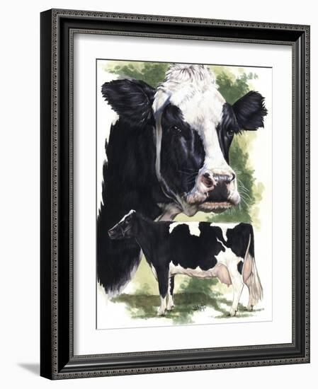 Holstein Cow-Barbara Keith-Framed Giclee Print