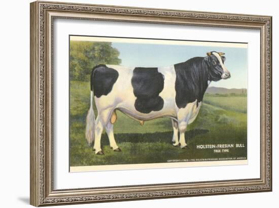 Holstein-Freisian Bull-null-Framed Art Print