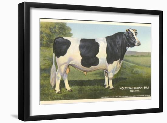 Holstein-Freisian Bull-null-Framed Art Print