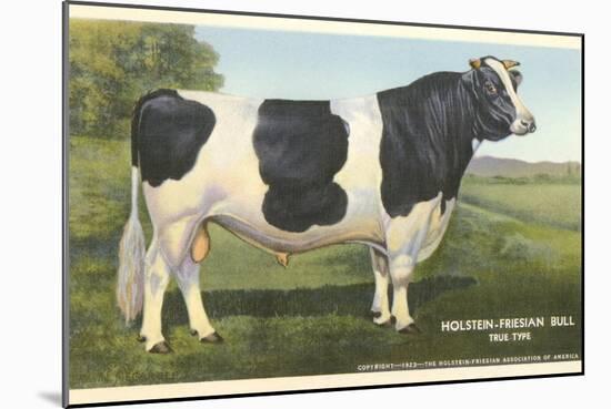 Holstein-Freisian Bull-null-Mounted Art Print