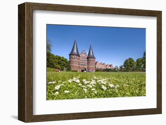 Holstentor, Lübeck, Baltic coast, Schleswig-Holstein, Germany-Sabine Lubenow-Framed Photographic Print