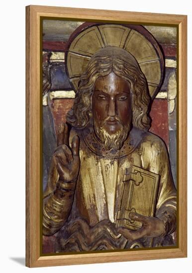 Holy Apostle, Wooden Relief from the Upper Chapel of the Holy Chapel, Paris, Ile-De-France, France-null-Framed Premier Image Canvas