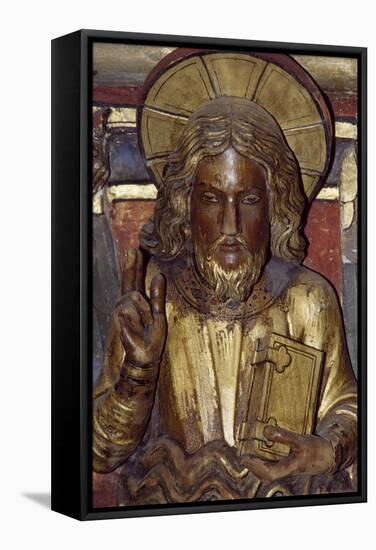 Holy Apostle, Wooden Relief from the Upper Chapel of the Holy Chapel, Paris, Ile-De-France, France-null-Framed Premier Image Canvas