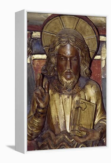 Holy Apostle, Wooden Relief from the Upper Chapel of the Holy Chapel, Paris, Ile-De-France, France-null-Framed Premier Image Canvas