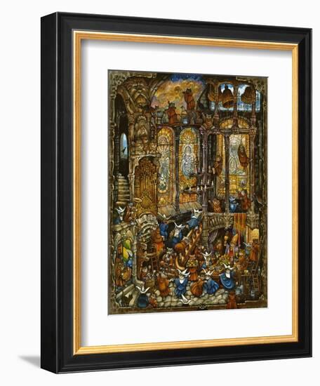 Holy Cats 2 with Nuns-Bill Bell-Framed Giclee Print