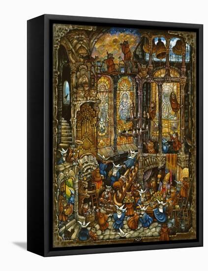 Holy Cats 2 with Nuns-Bill Bell-Framed Premier Image Canvas