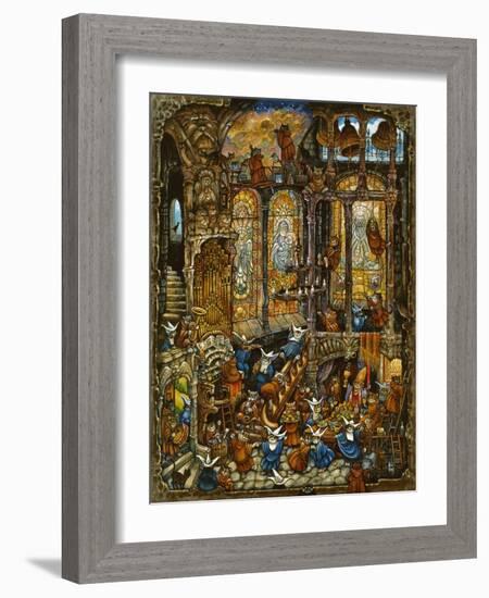 Holy Cats 2 with Nuns-Bill Bell-Framed Giclee Print