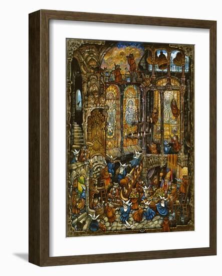 Holy Cats 2 with Nuns-Bill Bell-Framed Giclee Print