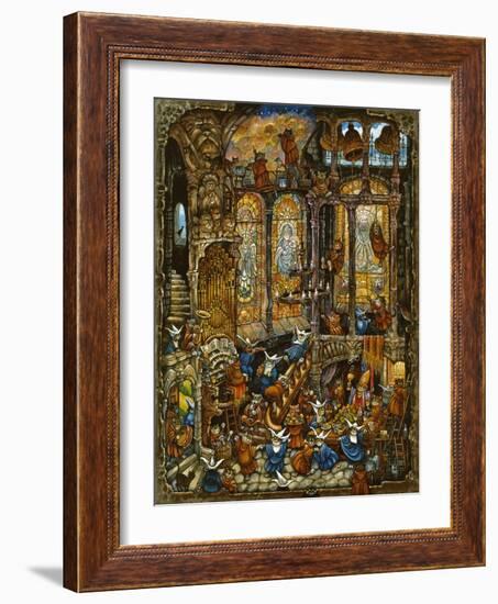 Holy Cats 2 with Nuns-Bill Bell-Framed Giclee Print