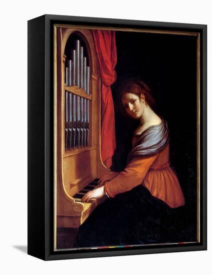 Holy Cecile, 17Th Century (Oil on Canvas)-Guercino (1591-1666)-Framed Premier Image Canvas