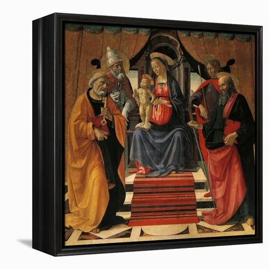 Holy Conversation-Domenico Ghirlandaio-Framed Premier Image Canvas