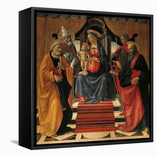 Holy Conversation-Domenico Ghirlandaio-Framed Premier Image Canvas