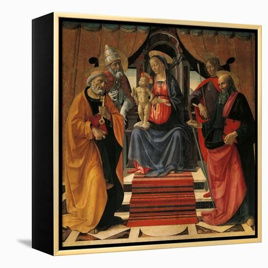 Holy Conversation-Domenico Ghirlandaio-Framed Premier Image Canvas