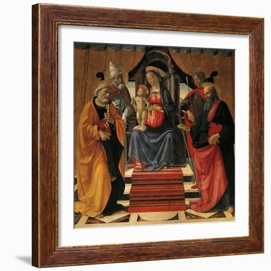 Holy Conversation-Domenico Ghirlandaio-Framed Giclee Print