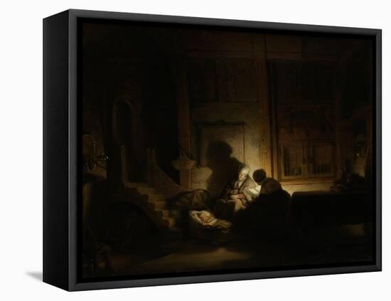 Holy Family at Night-Rembrandt van Rijn-Framed Stretched Canvas