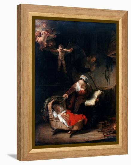 Holy Family by Rembrandt van Rijn-null-Framed Premier Image Canvas