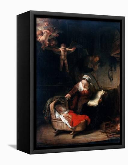 Holy Family by Rembrandt van Rijn-null-Framed Premier Image Canvas