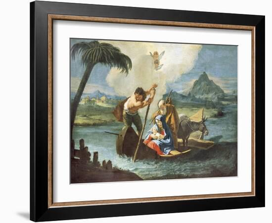 Holy Family Crossing Nile on their Flight into Egypt-Francesco Fontebasso-Framed Giclee Print