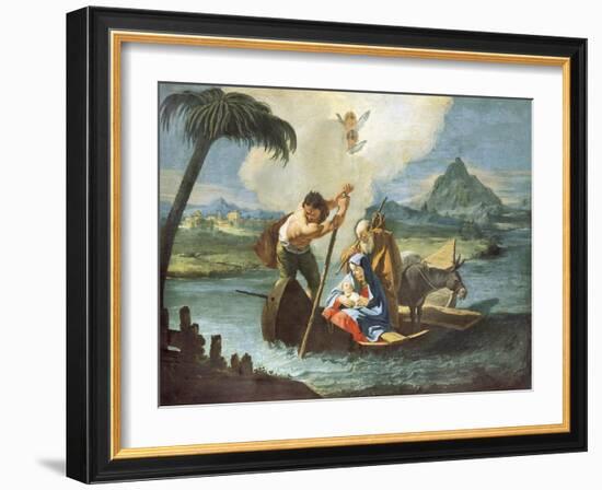 Holy Family Crossing Nile on their Flight into Egypt-Francesco Fontebasso-Framed Giclee Print