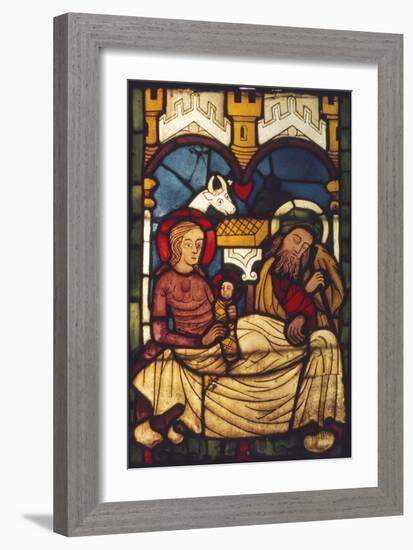 Holy Family in the Stable from a Swedish Church, c20th century-Unknown-Framed Giclee Print