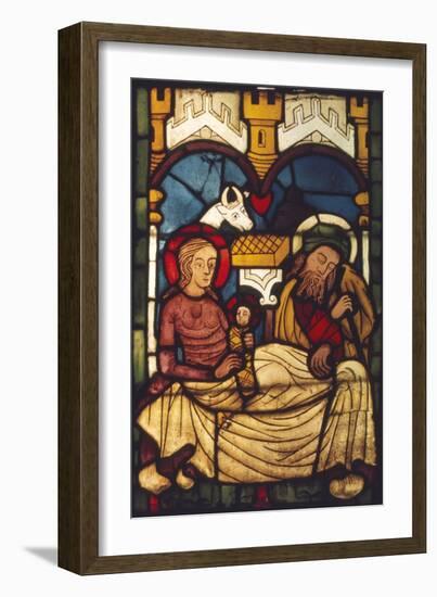 Holy Family in the Stable from a Swedish Church, c20th century-Unknown-Framed Giclee Print