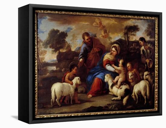 Holy Family. Painting by Luca Giordano Dit Fa Presto (1632-1705), 17Th Century. Oil on Canvas. Comp-Luca Giordano-Framed Premier Image Canvas