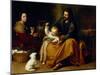 Holy Family with Baby Sparrow-Bartolome Esteban Murillo-Mounted Giclee Print