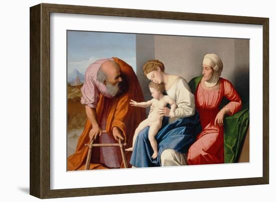 Holy Family with Saint Anne, C.1520-Vincenzo Di Biagio Catena-Framed Giclee Print