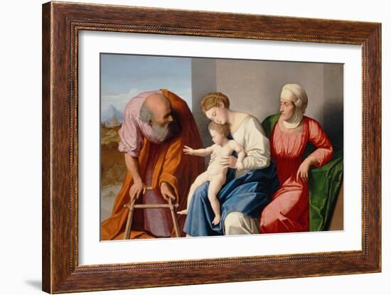 Holy Family with Saint Anne, C.1520-Vincenzo Di Biagio Catena-Framed Giclee Print