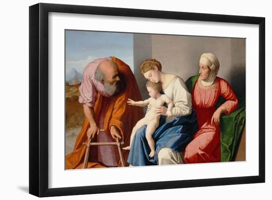 Holy Family with Saint Anne, C.1520-Vincenzo Di Biagio Catena-Framed Giclee Print