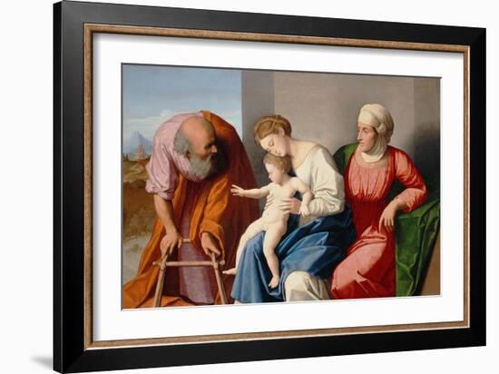 Holy Family with Saint Anne, C.1520-Vincenzo Di Biagio Catena-Framed Giclee Print