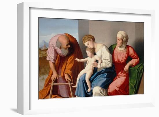 Holy Family with Saint Anne, C.1520-Vincenzo Di Biagio Catena-Framed Giclee Print