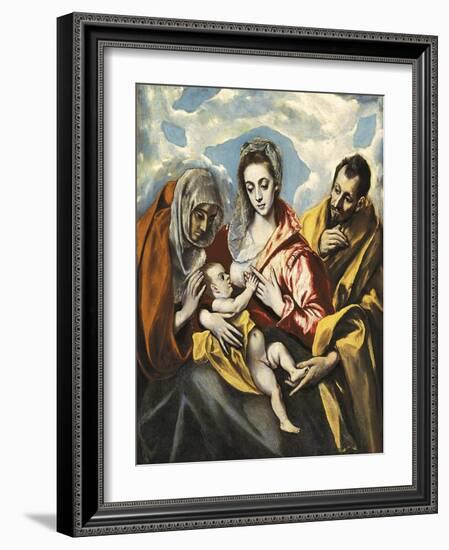 Holy Family with Saint Anne-El Greco-Framed Art Print