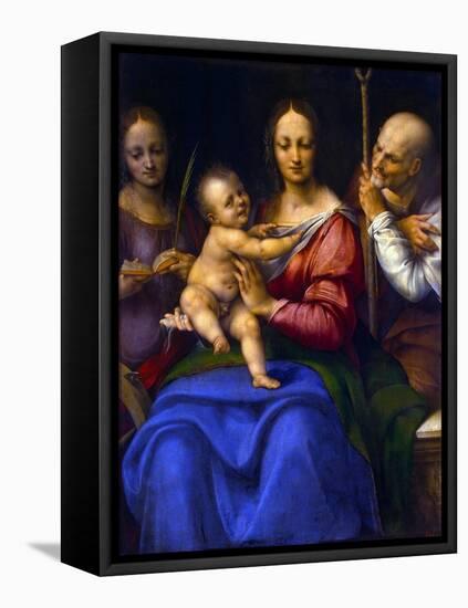 Holy Family with Saint Catherine, 1515-1520-Cesare da Sesto-Framed Premier Image Canvas
