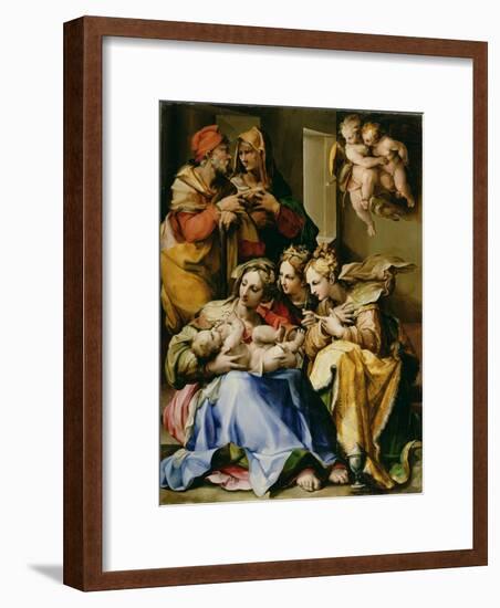 Holy Family with Saints Anne, Catherine of Alexandria, and Mary Magdalene, c.1560-9-Nosadella-Framed Giclee Print