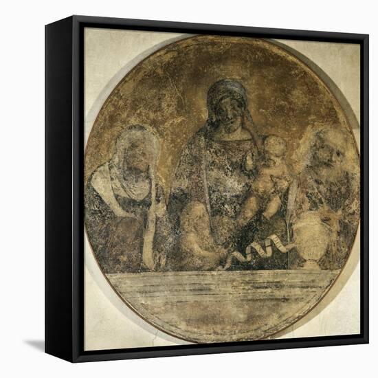 Holy Family with Saints Elizabeth and John, 1509-1511-null-Framed Premier Image Canvas