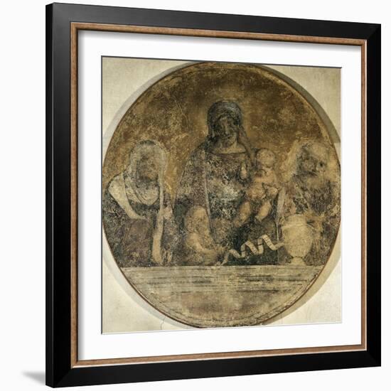 Holy Family with Saints Elizabeth and John, 1509-1511-null-Framed Giclee Print