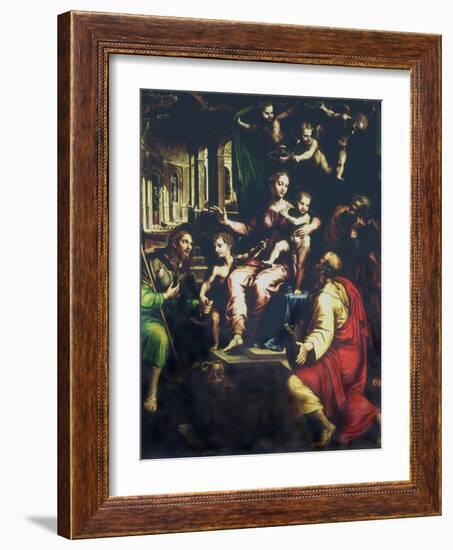 Holy Family with Saints-Giulio Romano-Framed Giclee Print