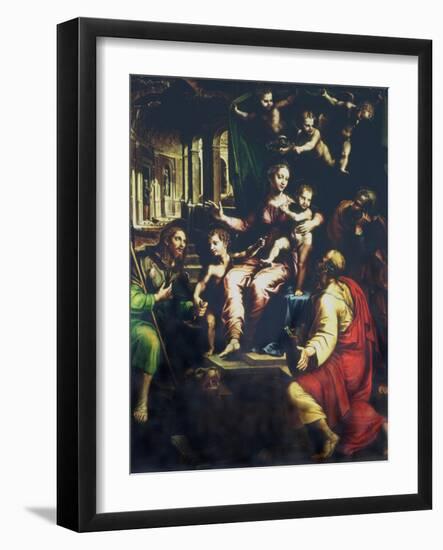 Holy Family with Saints-Giulio Romano-Framed Giclee Print