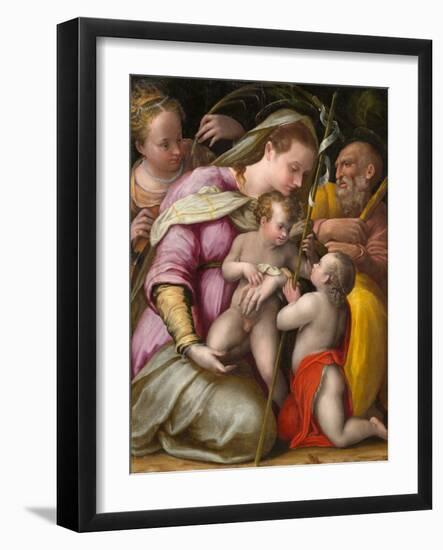 Holy Family with St. Catherine of Alexandria and the Infant St. John the Baptist, circa 1551-1556 (-Prospero Fontana-Framed Giclee Print