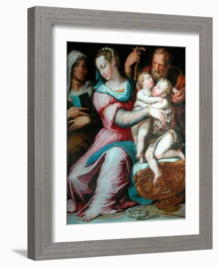 Holy Family with St John-Giorgio Vasari-Framed Giclee Print