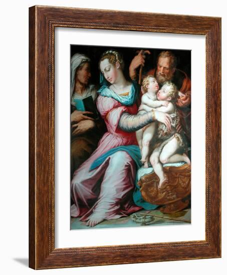 Holy Family with St John-Giorgio Vasari-Framed Giclee Print