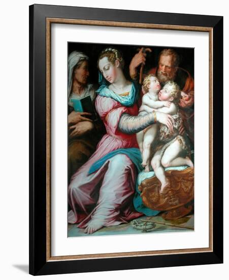 Holy Family with St John-Giorgio Vasari-Framed Giclee Print