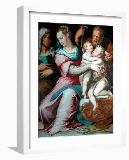 Holy Family with St John-Giorgio Vasari-Framed Giclee Print