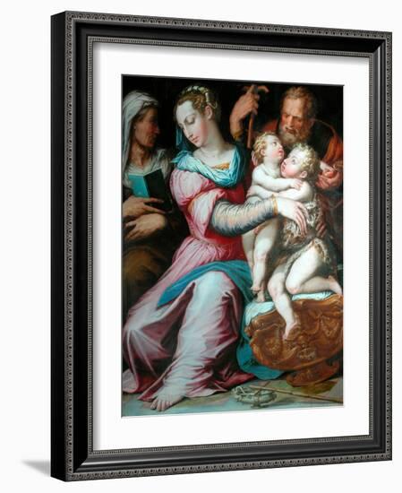 Holy Family with St John-Giorgio Vasari-Framed Giclee Print